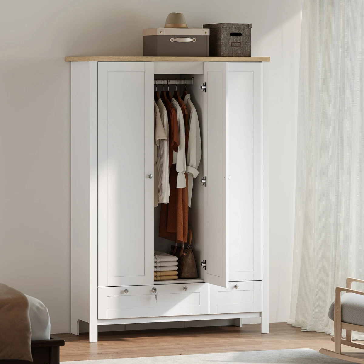Wood Wardrobe Closet for sale | eBay