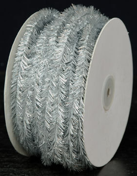 Silver tinsel garland 24 yards #GF5702SL - Picture 1 of 1