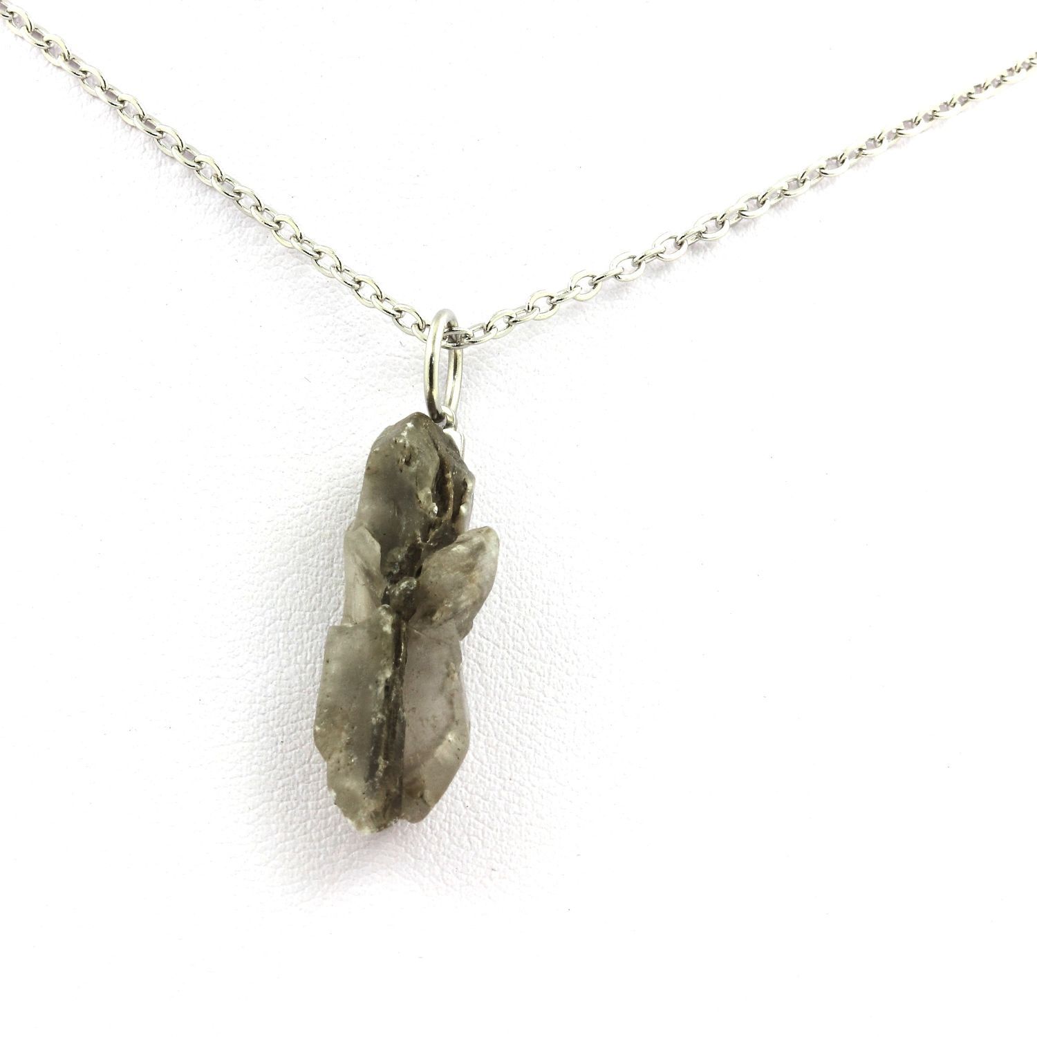 Collier Gypse brut 15.06 ct | Pendentif pierre Isère Marcieu France