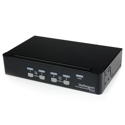 Startech 4 Port VGA USB KVM Switch mit Hub - Professioneller VGA KVM Umschalter