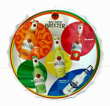 INSEGNA PUBBLICITARIA BACARDI  BREEZER'  IN ALLUMINIO EPOCA 900-M-315