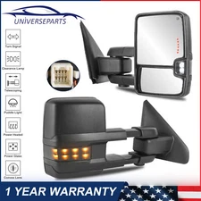 Pair Power Heated Tow Mirrors w/ LED Signals for 2003-2008 Dodge Ram 1500 2500