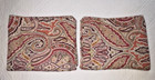 2 Ralph Lauren Orson King Paisley Pillow Shams Red Green Orange Burgundy