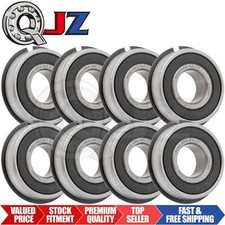  Qty.8 New 6202-2RS-NR Ball Bearing w/ Snap-Ring 15mm Bore x 35mm OD x 11mm W 