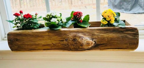 Box Flower planter handmade rustic succulent reclaimed teakwood - Picture 3 of 10