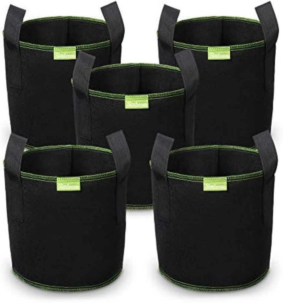 SIMBOOM Grow Borse, Sacchi da Orto per Coltivazione Vasi di Tessuto Piantare Pom