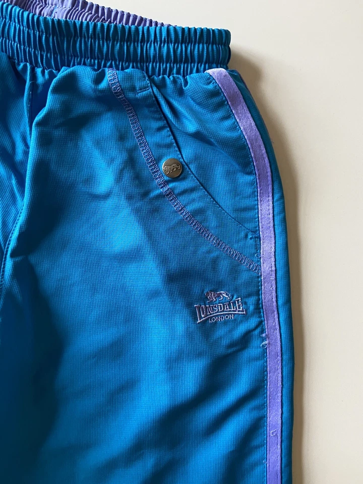 Girls 9-10 yrs Lonsdale Blue tracksuit bottoms - Image 2 of 2