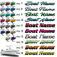 Boat Name Decal 3x18" / Custom Hull Graphic / Premium Marine Vinyl Lettering GRB