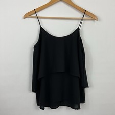 Paper Crane Black Layered Cami Tank Top Womens Size Small