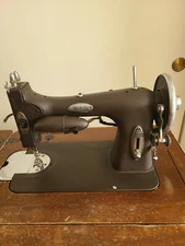 1927 White Rotary Sewing Machine with Electric Motor and Storage Cabinet