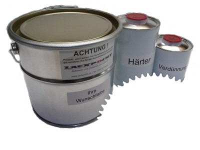 1 Liter Set 2K Autolack RAL 9003 Signalweiß Acryl Glänzend Lackpoint !