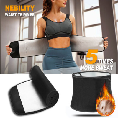 Unisex Waist Trainer Belt - Silver Ion Lining,Sweat Absorption,Yoga & Pilates