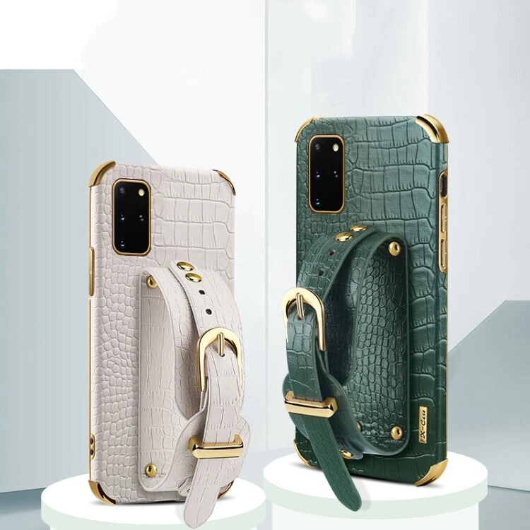 Electroplated TPU Crocodile Pattern Leather Case with Wrist Strap For Samsung ! — 第 3/4 张图片