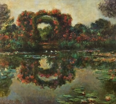 クロード・モネ、「The Flowering Arches,Giverny」 Claude Monet The Flowering Arches Giverny Custom Framed Print | eBay