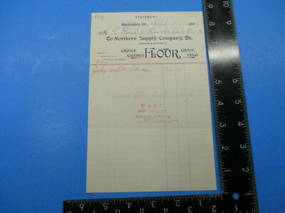 #ad Antique 1894 Northern Supply Co Burlington VT Letterhead Invoice Receipt M7039 $11.99