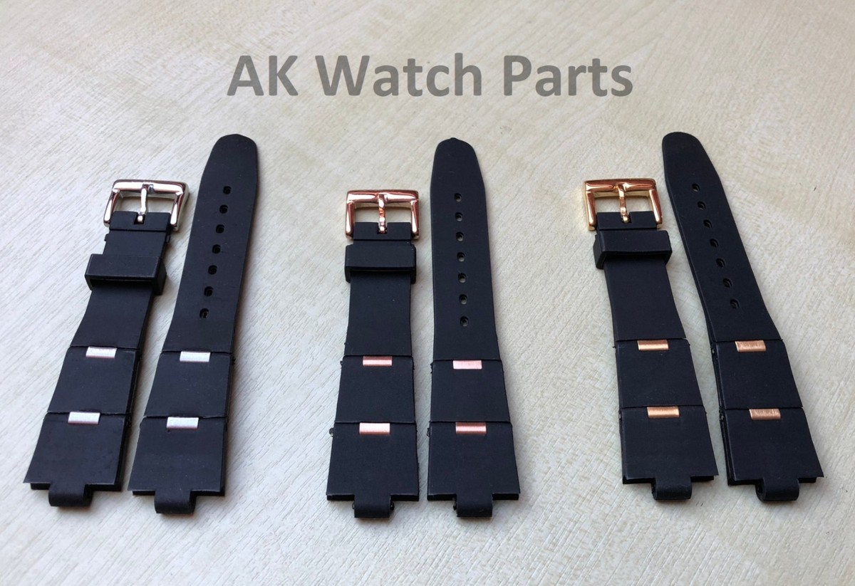 BVLGARI  ストラップ 24mm/22mm x 8mm Spare Silicone Rubber Strap Fits BVLGARI Diagono