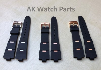 24mm/22mm x 8mm Spare Silicone Rubber Strap Fits BVLGARI Diagono