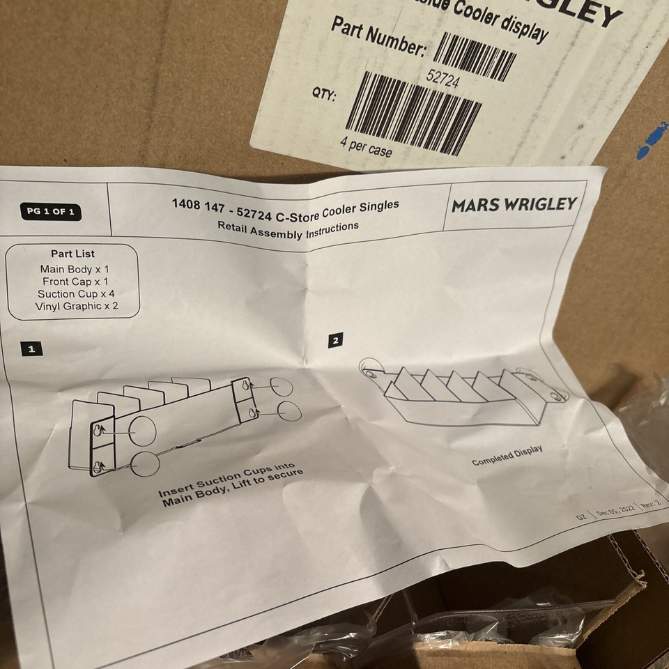 M&M Mars Wrigley Store Rack Display Cooler Shelves 52724 NEW | eBay