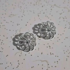 Silver Flower Stud Earrings