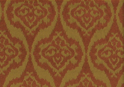 Robert Allen Fabric Filaree Canyon Red Gold Geometric Upholstery - 第 1/2 張圖片