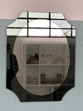 Specchio In Vetro Cornice Fumè Cristal Luxor Di Antonio Lupi Anni 70