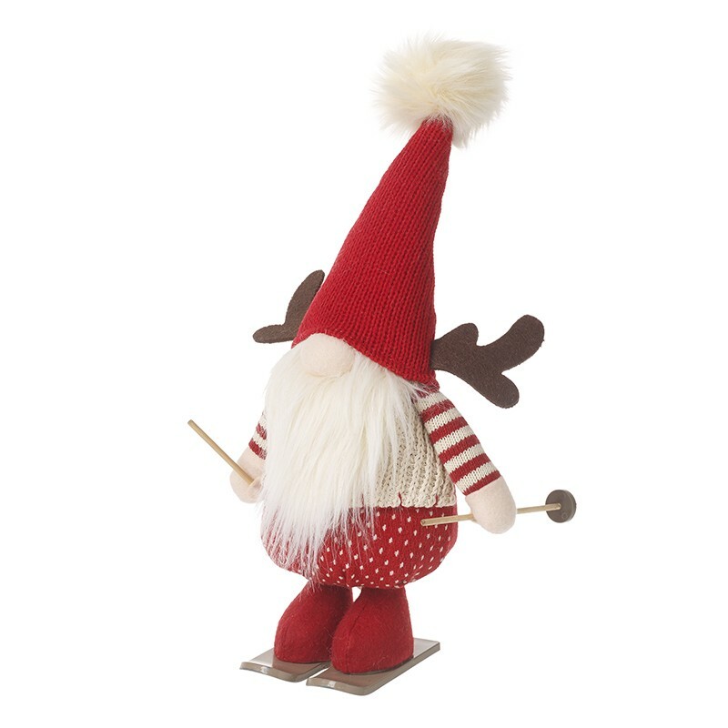 Heaven Sends Santa On A Ski Christmas Themed Gonk Decoration - Novelty Xmas Gift