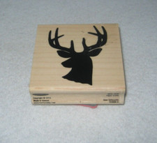 Stampabilities - Rubber Stamp - Deer Silhouette - Large Size - EUC - Dated 2013