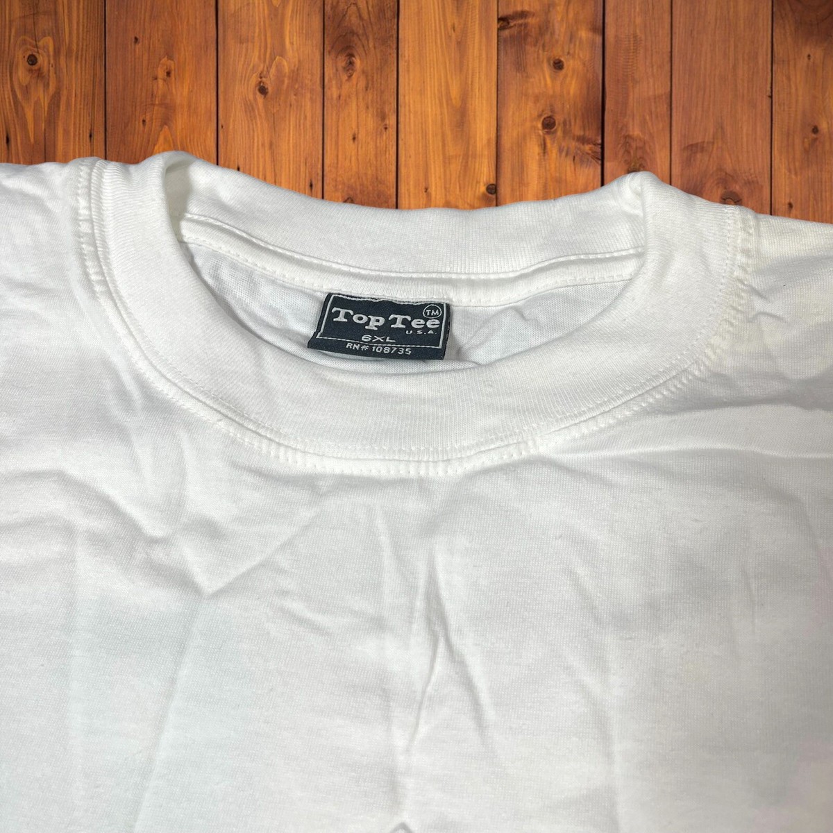 White Long Sleeve Men's 6XL White T Shirt New Without Tag USA Made