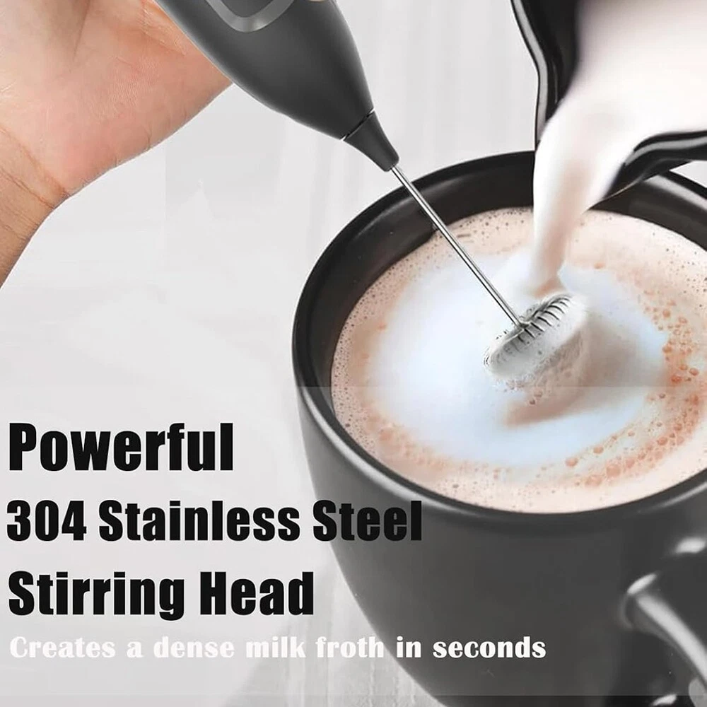 Milk Frother Handheld, Battery Operated Hand Frother Maker with Stainless3455
