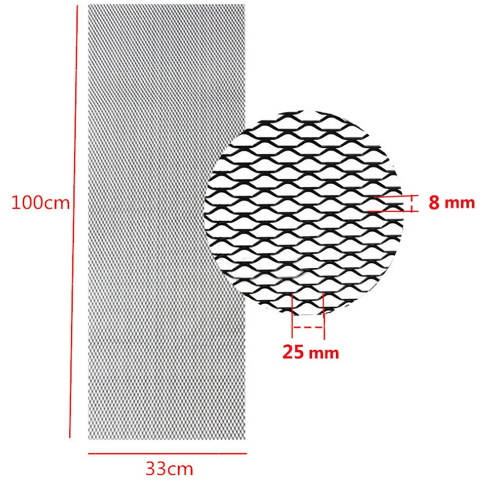 Hexagonal Mesh Grille Net Section Aluminum Black For Car Bumper Fender Body Kit - Image 4 of 4