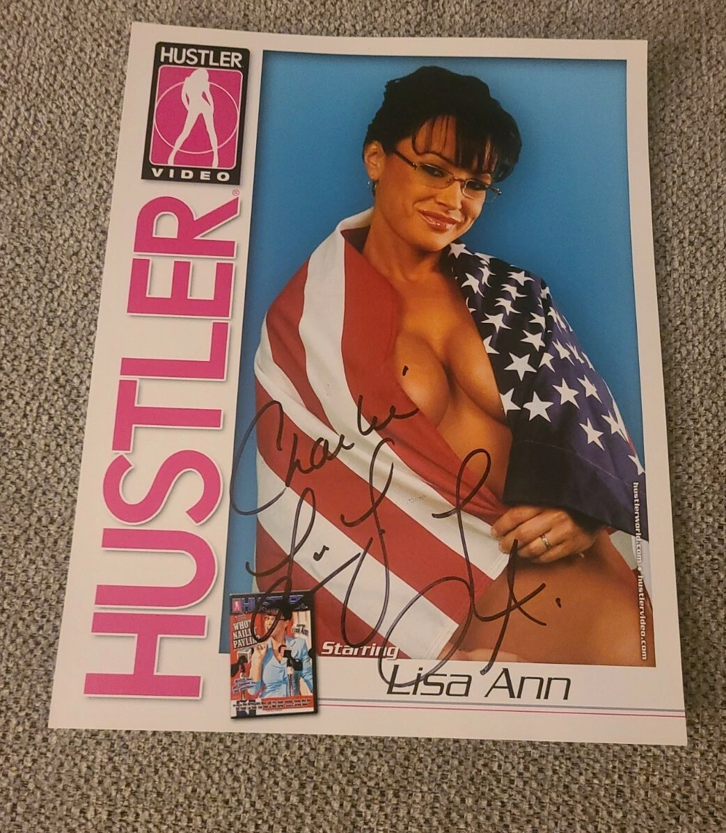 LISA ANN SIGNED 8X10 PROMO PORNSTAR BOOBS SARAH PALIN HUSTLER D W/COA+PROOF  WOW | eBay