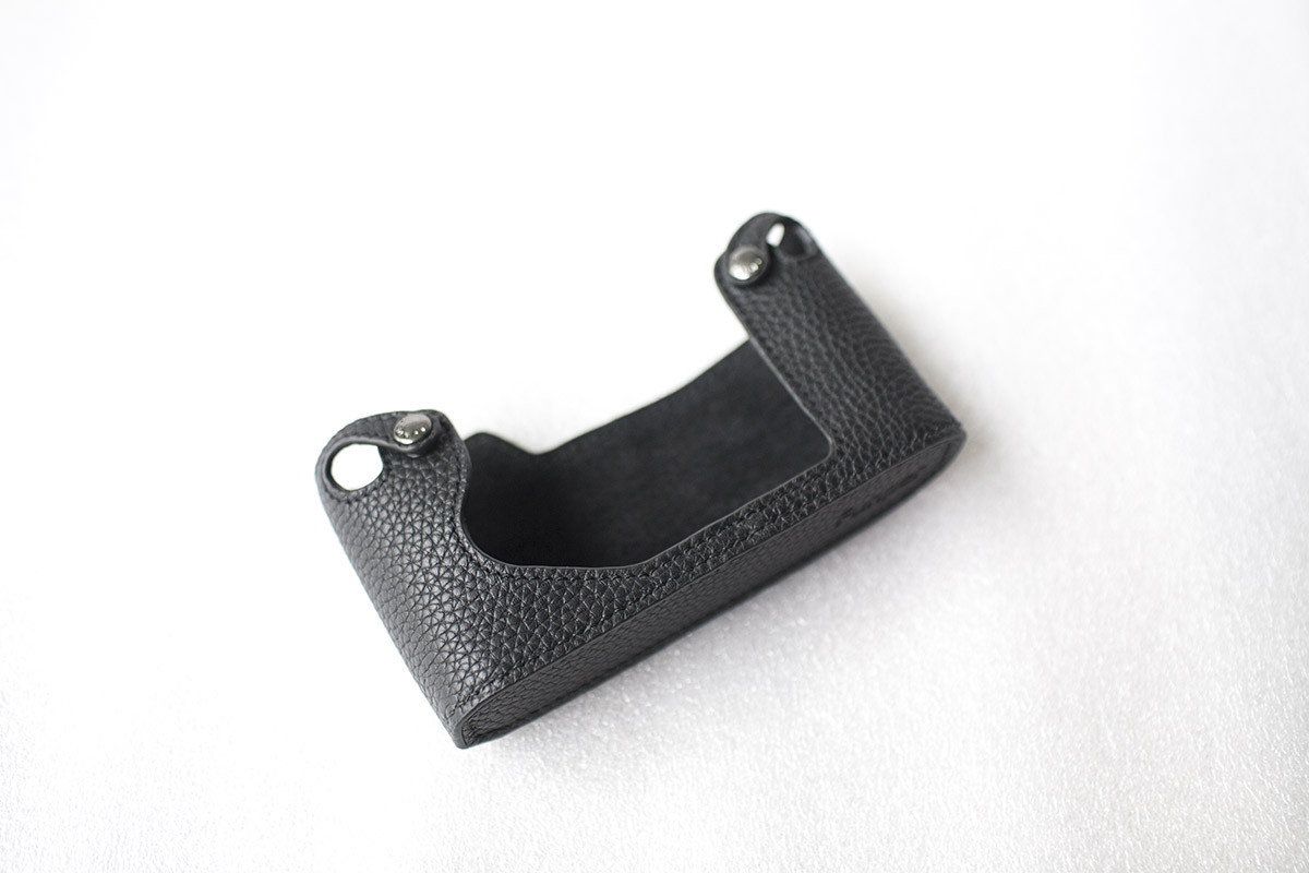 Handmade Genuine Real Leather Half Camera Case Bag Cover for Canon F1 OLD Black