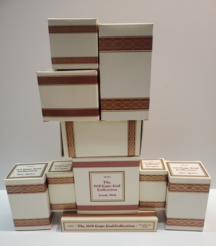 Avon Cape Cod Large Lot 14 Pcs Vtg NEW Ruby Red Goblets Butter Dish Creamer Etc - Picture 11 of 12