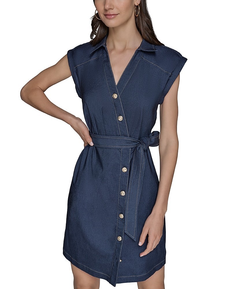 karl lagerfeld denim dress PARIS Millennium Shirtdress Women's 14 Indigo Button Front Dresser with 8 Drawers Color:Peony Garden Whisper Multi spandex. Culture circle Occasion_Birthday