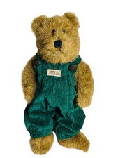Boyds bear 12  1364 JB Bean jointed brown plush with bearwear overalls