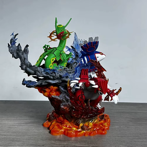 35cm Pokémon Groudon Kyogre Rayquaza Figures PVC Anime Action Statue Collectible