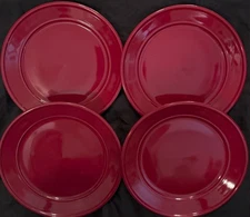 Mainstays Amelia Red Sedona Salad Plates (4) Stoneware 9"