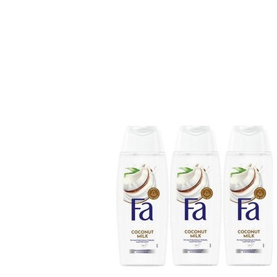 3x250ml Fa Duschcreme Soft Coconut Milk | Pflege | milder & beruhigender Duft