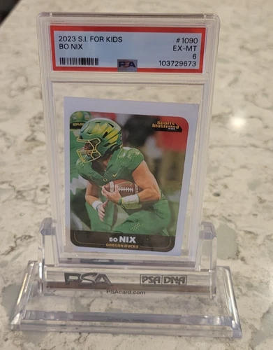 Bo Nix 2023 SI for Kids Sports Illustrated PSA 6  1090 ROOKIE CARD Denver Oregon