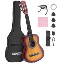 38Inch Wood Classical Guitar withGig Bag, Strap, Tuner, Extra String, Pick, Capo