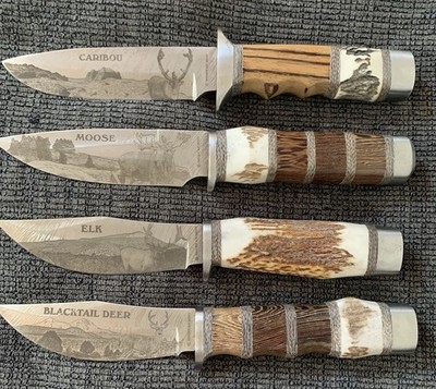 Lot Of 4 American Mint Hunting Knives