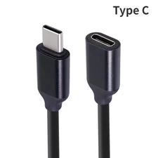 NEW Type C USB 3.1 Male to USB-C Female Extension Data Cable Extender Cord Black