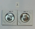 2015 P & D UNC Clad Kennedy Half Dollar Set in CB Flips -Free Shipping - A