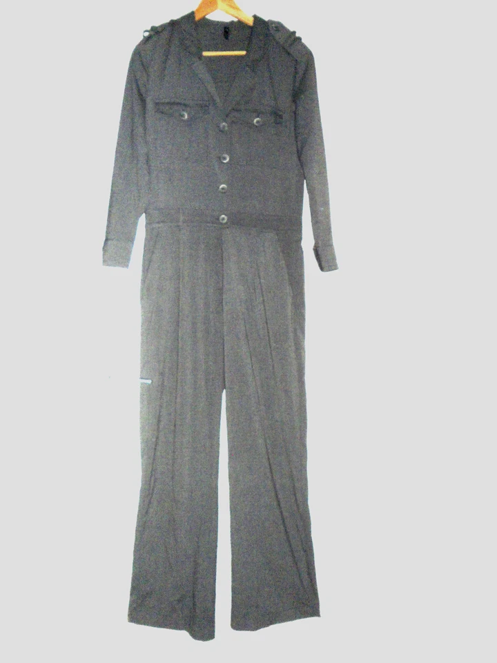 ZARA TRF: COMBINAISON PANTALON GRIS TAILLE S -36/38 VOIR MESURES TBE!! - Photo 1/4