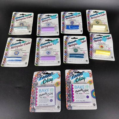 AMACO Friendly Clay Polymer Clay Millefiori Cane Lot 10 Packs USA Jewelry NEW