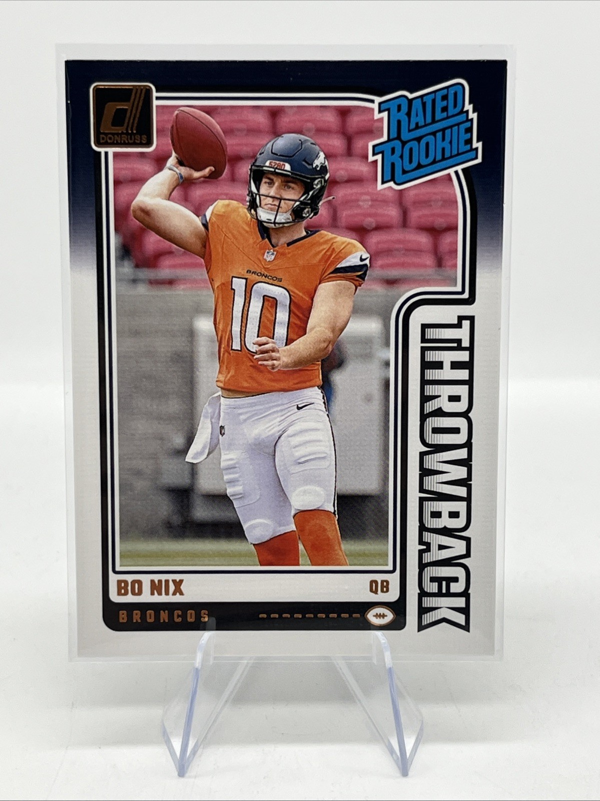 BO NIX 2024 DONRUSS RATED ROOKIE THROWBACK BRONCOS RC