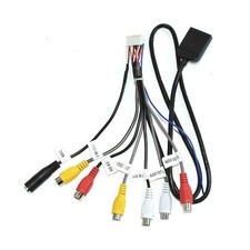 VIKNAN 20-pin RCA Output Cable for Android Car Radio Video Audio Black