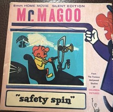 VINTAGE MR MAGOO SAFETY SPIN 8 MM COLUMBIA PICTURES HOME MOVIE SILENT EDITION