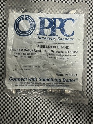 PPC RG11 EX11N716WSPLUS COAXIAL COMPRESSION CONNECTORS, w/SEAL, 25 FITTINGS- NEW