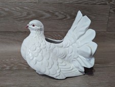 Vintage Bird  White Dove Pigeon Planter Pereiras Made in Portugal - PLEASE READ